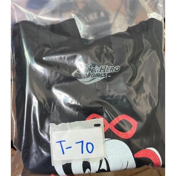 Harley Quinn SuperHero Girls Shirt Women Tee Black T-Shirt Sleeve Medium Cotton - Picture 5 of 5